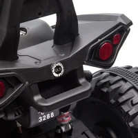 HOMCOM Elektro-Kinderquad, 3-8 km/h, 45 Min. Betriebszeit, LED-Scheinwerfer, Musikplayer mit USB, für Kinder 3 bis 5 Jahre(m-12)