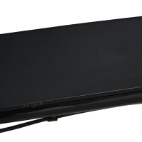 HOMCOM Kinderroller ab 5 Jahre Scooter Kinderscooter Tretroller Cityroller Kinder Roller Kickboard mit Luftreifen 12 Zoll Gummi Aluminium Schwarz 120 x 58 x 85-95 cm(m-15)