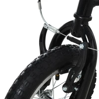 HOMCOM Kinderroller ab 5 Jahre Scooter Kinderscooter Tretroller Cityroller Kinder Roller Kickboard mit Luftreifen 12 Zoll Gummi Aluminium Schwarz 120 x 58 x 85-95 cm(m-12)