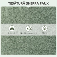 HOMCOM Fotoliu de Living cu Spătar Înalt, 73x68x111 cm, Verde și Auriu(m-5)