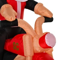 HOMCOM opblaasbare kerstman 153 cm x 55 cm x 150 cm(m-14)