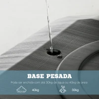 SPORTNOW Tabela de Basquetebol com Altura Ajustável Rodas Base Preenchida com Água ou Areia para Exterior 111x70,5x293-350 cm Preto(m-5)