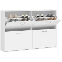 HOMCOM Scarpiera 120cm x 24cm x 81cm Bianco
