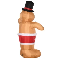 Outsunny Christmas opblaasbare peperkoekman 2,38 m met LED-verlichting weerbestendig(m-12)