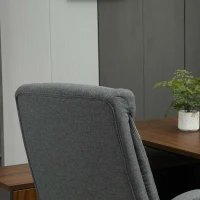 Vinsetto bureaustoel met kantelfunctie, in hoogte verstelbare bureaustoel, draaistoel met nylon rugleuning, grijs 65 x 78 x 110-120 cm(m-13)