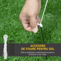 HOMCOM Mos Craciun gonflabil cu lumini LED, 125x95x243 cm(m-5)