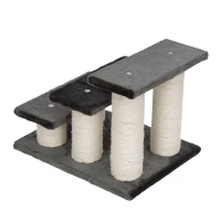 Échelle pour chat 3 niveaux panneaux de particules 45Lx35lx34Hcm gris foncé(m-9)