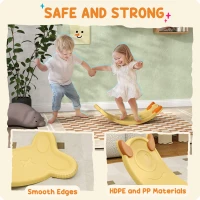 AIYAPLAY Balance Board for Kids Balance Training & Sensory Play, Yellow(m-7)
