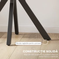 HOMCOM Masa Rotunda pentru 4 Persoane, Negru(m-5)
