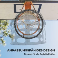 SPORTNOW Basketbal Terugkaatser, Hoogte Verstelbaar, 360° Draaibaar, Kunststof, 35,6L x 35,6B x 75,5H cm, Zwart(m-4)