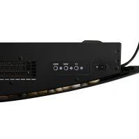 HOMCOM Elektrische kachel elektrische wandhaard haardkachel LED kiezelstenen roestvrij staal 1800 W warmte(m-10)