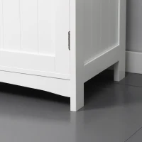 kleankin Bathroom Furniture Set with Adjustable Shelves, Tall Bathroom Storage Cabinet with Open Shelves, Bathroom Floor Cabinet with Drawers, Pedestal Sink Cabinet, White(m-9)