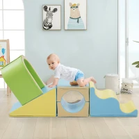 Blocchi di costruzioni in schiuma 6-in-1, Gioco creativo, Materiale PU resistente，Giallo(m-1)