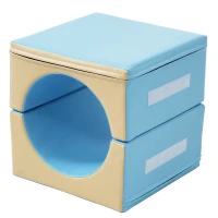 Énormes blocs de construction en mousse 6-en-1, jeu créatif, ramper à travers des arcs et glisser, matériau PU durable, Jaune(m-10)