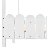 Letto a Casetta con 2 Cassetti su Ruote, Letto per Cameretta, Rete a Doghe, Senza Materasso, in Legno, 200×90 cm, Bianco(m-8)