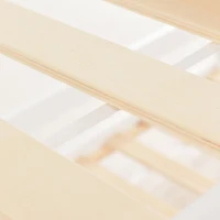 Lit cabane avec toit, tour de jeu avec protection contre les chutes, sans matelas, 200x90 cm & 100x90 cm, Blanc(m-9)