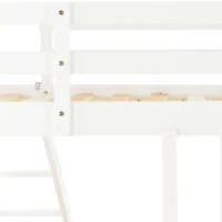 Lit superposé triple avec échelle latérale pour enfants et adolescents, sans matelas, 90x200 cm, Blanc(m-10)