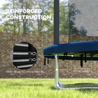 SPORTNOW 6ft Trampoline with Safety Enclosure Net, Steel Frame Outdoor Trampoline, Jumping Mat with Edge Safety Cover for Fitness, Blue(m-7)