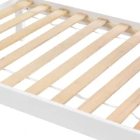 Lit superposé avec main courante et fenêtre, lit maison, lit enfant avec protection contre les chutes et grille, sans matelas, 90×200 cm, Blanc(m-10)