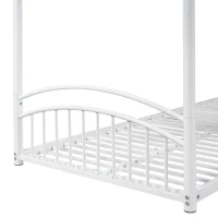 Letto a castello con scala e scivolo, senza materasso, 200x90 cm, Bianco(m-8)