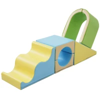 Blocchi di costruzioni in schiuma 6-in-1, Gioco creativo, Materiale PU resistente，Giallo(m-14)