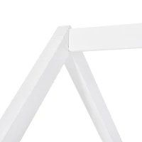 Lit maison avec fenêtres, 200×90 cm,sans matelas,  Blanc(m-6)