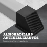 HOMCOM Rack Musculación con Altura Ajustable Marco de Acero Carga 200 kg para Entrenamiento en Gimnasio Casa Plata y Negro(m-6)