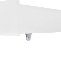 Letto a Casetta con 2 Cassetti su Ruote, Letto per Cameretta, Rete a Doghe, Senza Materasso, in Legno, 200×90 cm, Bianco(m-10)