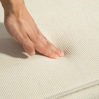 HOMCOM Vloersofa, Opvouwbare Logeermatras, Lichtgewicht, Corduroy Bekleding, 73x100x60 cm, Crèmewit(m-9)
