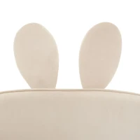 Tête de lit canapé en forme de lapin, lit pour enfant, 3 côtés inclus, sans matelas, 90x200 cm, Beige(m-6)