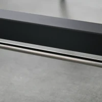 HOMCOM Opklapbare Eettafel, Industriële Tafel, Opklapbaar, van Metaal en Hout, Ruimtebesparend, Bruin(m-9)