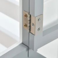 Lit superposé avec main courante et fenêtre, lit maison, lit enfant avec protection contre les chutes et grille, sans matelas, 90×200 cm, Blanc(m-9)