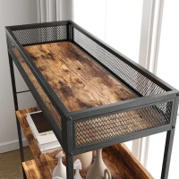 PawHut Kattenbak met 3-Niveau's Opbergrek en Krabpaal, Gesloten Kattenbak, 80 x 48 x 152 cm, Bruin(m-8)