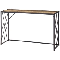 HOMCOM Console, Haltafel, Industrieel Ontwerp, Stevig Metalen Frame, 120 x 35 x 75 cm(m-1)