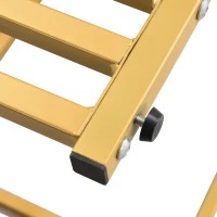 2 Piece Nesting Coffee Table with Marble Pattern and Modern Gold Design, Square Coffee Table with Drawer and Metal Frame, Gold+White(m-11)