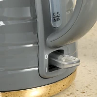 HOMCOM 3kW Rapid Boil Honeycomb Kettle - Grey(m-9)