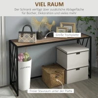 HOMCOM Console, Haltafel, Industrieel Ontwerp, Stevig Metalen Frame, 120 x 35 x 75 cm(m-4)