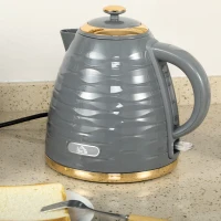 HOMCOM 3kW Rapid Boil Honeycomb Kettle - Grey(m-10)