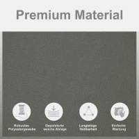 Outsunny Bankauflage, 2er Set, Bankkissen, Sitzkissen für Gartenbank, Polster Polyester Dunkelgrau 120 x B54 x D5 cm(m-5)