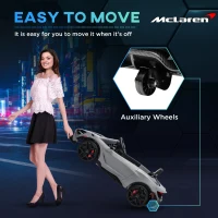 AIYAPLAY McLaren 765LT Licensed 12V Kids Electric Ride on Car with Butterfly Doors Remote Control Transport Wheels Grey(m-5)