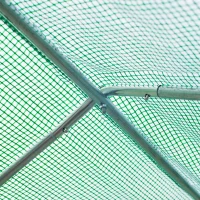 Outsunny Serra per Orto a Tunnel 4.5x3x2m con Tetto Spiovente in PE e Tubi d'Acciaio Verde Scuro(m-9)