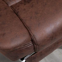 Vinsetto Home Office Chair Microfibre Desk Chair with Reclining Function Armrests Swivel Wheels Footrest Brown(m-10)