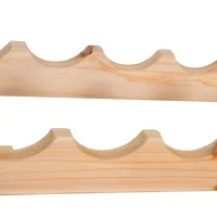 HOMCOM Raft pentru Sticle din Lemn de Brad cu 6 Rafturi pentru 72 de Sticle, 114x28x85 cm, Lemn Natural(m-10)