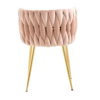 (lot de 2)Ensemble de chaises de salle à manger modernes en velours luxueux,pour salon et chambre à coucher, Rose(m-11)