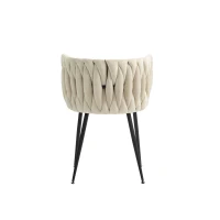 Ensemble de chaises de salle à manger modernes en velours luxueux,pour salle à manger, salon et chambre à coucher (lot de 2), Beige(m-10)