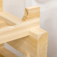 HOMCOM Raft pentru Sticle din Lemn de Brad cu 6 Rafturi pentru 72 de Sticle, 114x28x85 cm, Lemn Natural(m-11)