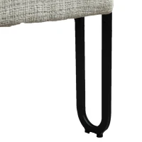 Set aus 2 Chenille Esszimmerstuhl mit runder Rückenlehne, Beige(m-8)