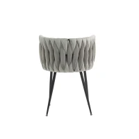 Set aus 2 Modernes luxuriöses Samt-Esszimmerstuhl, für Esszimmer, Wohnzimmer und Schlafzimmer, Grau(m-10)