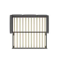 Divano Letto con cassetti, per camera da letto e soggiorno, 90x200 cm,senza materasso, Grigio Scuro(m-10)