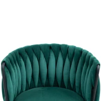 Samtweicher Bürostuhl, 360° drehbar, Höhenverstellbar, Smaragd(m-6)